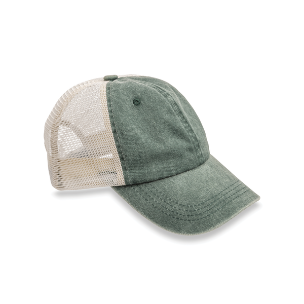 Boné Vintage Trucker-Verde Garrafa Vintage-Único-RAG-Tailors-Fardas-e-Uniformes-Vestuario-Pro