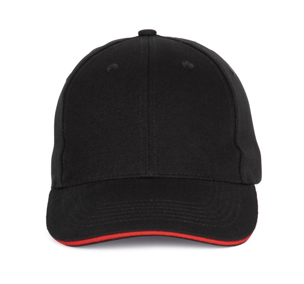 Boné com sandwich - 6 painéis-Black / Red-Único-RAG-Tailors-Fardas-e-Uniformes-Vestuario-Pro