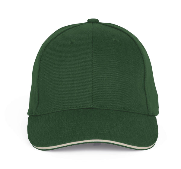 Boné com sandwich - 6 painéis-Forest Green / Beige-Único-RAG-Tailors-Fardas-e-Uniformes-Vestuario-Pro