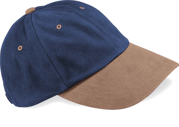 Boné de perfil baixo em algodão escovado-French Azul Marinho / Taupe-Único-RAG-Tailors-Fardas-e-Uniformes-Vestuario-Pro