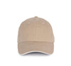 Boné em algodão biológico com sandwich em contraste _x0013_ 6 painéis-Wet Sand / White-One Size-RAG-Tailors-Fardas-e-Uniformes-Vestuario-Pro