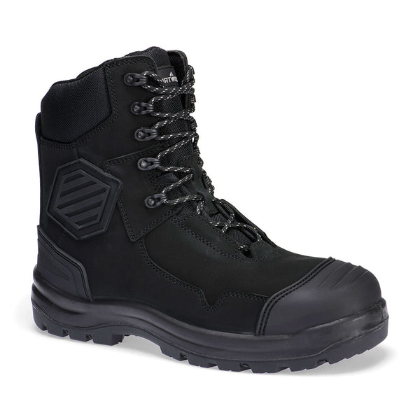 Bota com caneleira em couro composto S3S HRO FO SC HI CI AN LG SR-Preto-38-RAG-Tailors-Fardas-e-Uniformes-Vestuario-Pro