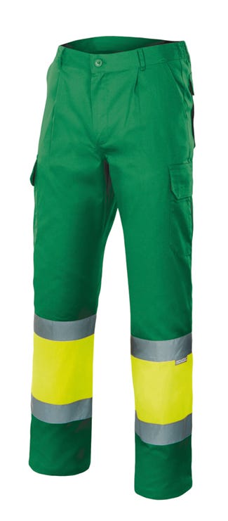 CALÇAS BICOLOR DE ALTA VISIBILIDADE-Sup Ver/Inf Ama-S-RAG-Tailors-Fardas-e-Uniformes-Vestuario-Pro