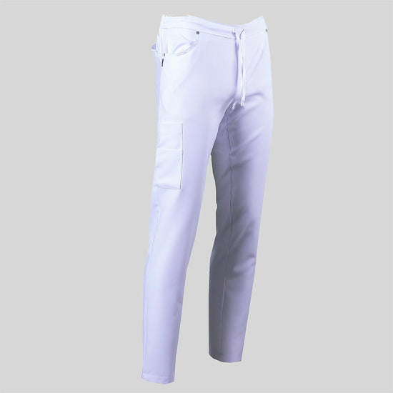 CALÇAS ELASTIK UNISEX MULTI-BOLSO-Branco 101-XS-RAG-Tailors-Fardas-e-Uniformes-Vestuario-Pro