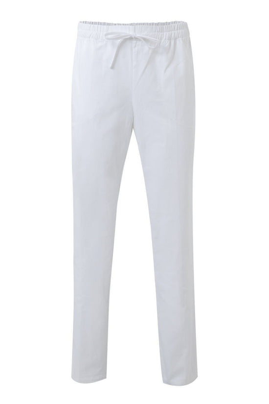CALÇAS ESTILO PIJAMA COM Atilhos 100% ALGODAO-Branco-XS-RAG-Tailors-Fardas-e-Uniformes-Vestuario-Pro