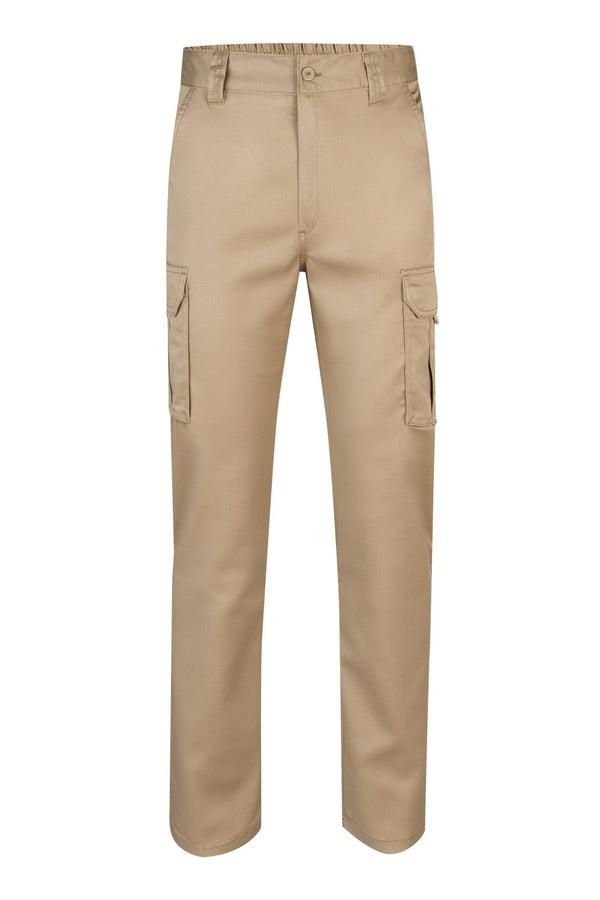 CALÇAS STRETCH MULTIBOLSOS (1 de 2)-Bege Arena-34-RAG-Tailors-Fardas-e-Uniformes-Vestuario-Pro