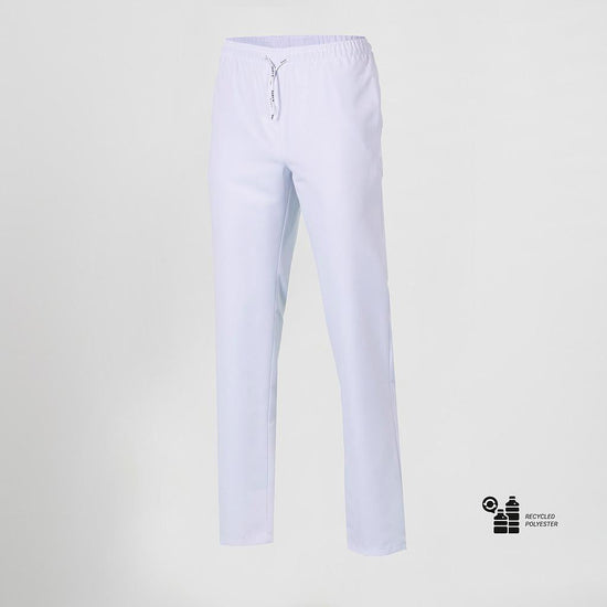 CALÇAS UNISEX DE MICROFIBRA RECICLADO-Branco - 101-XS-RAG-Tailors-Fardas-e-Uniformes-Vestuario-Pro