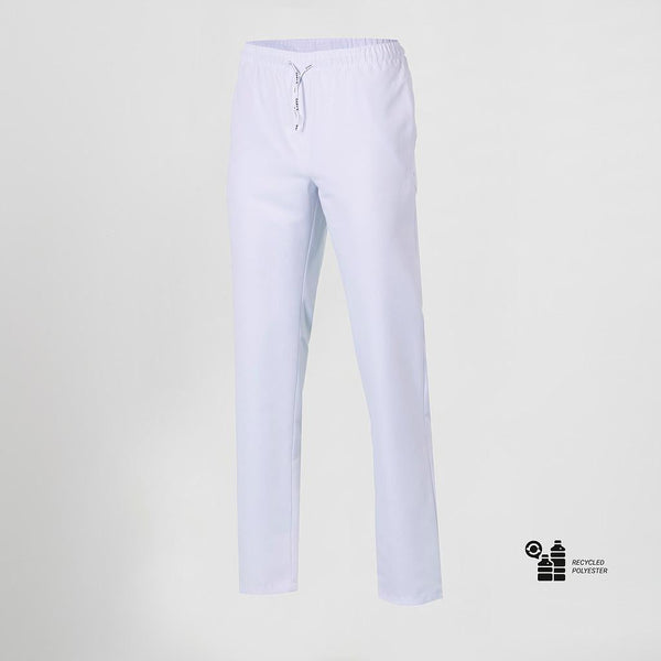 CALÇAS UNISEX DE MICROFIBRA RECICLADO-Branco-XS-RAG-Tailors-Fardas-e-Uniformes-Vestuario-Pro