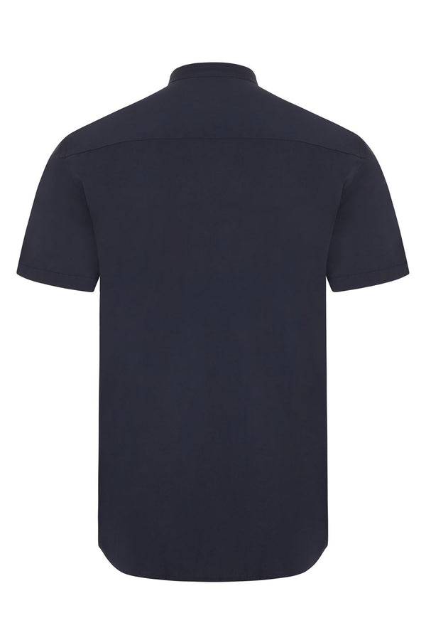 CAMISA DE HOMEM GOLA PADRE STRETCH MANGA CURTA-Navy-S-RAG-Tailors-Fardas-e-Uniformes-Vestuario-Pro