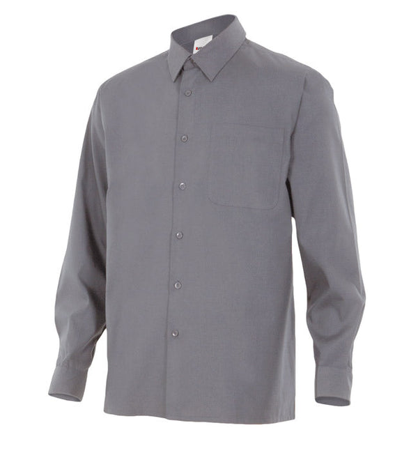 CAMISA DE MANGA COMPRIDA-Cinza-S-RAG-Tailors-Fardas-e-Uniformes-Vestuario-Pro