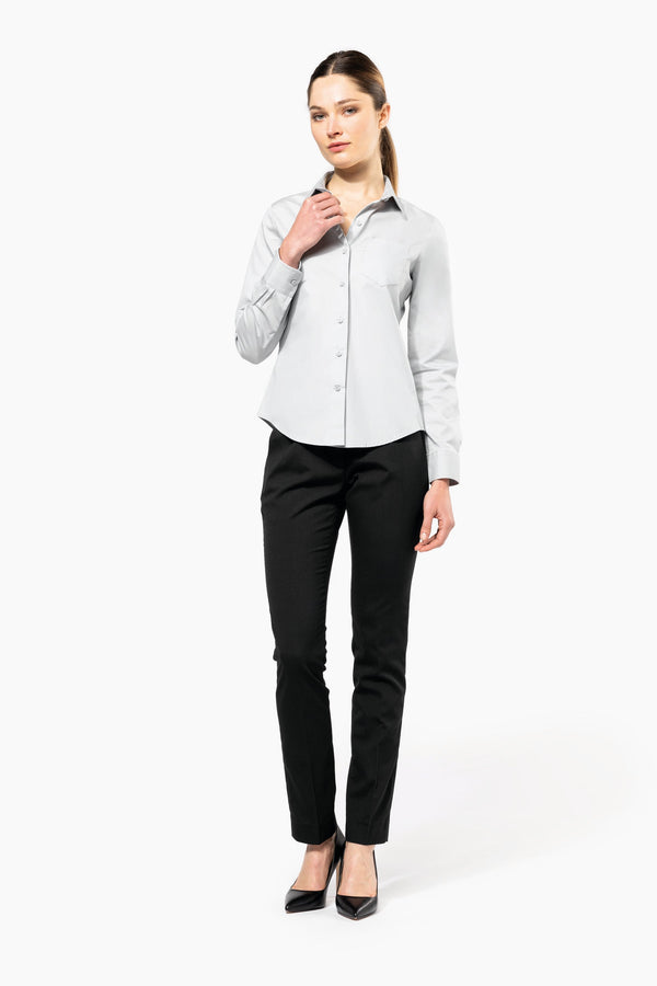 CAMISA DE SENHORA DE MANGA COMPRIDA EM POPELINE TRATAMENTO FÁCIL-RAG-Tailors-Fardas-e-Uniformes-Vestuario-Pro