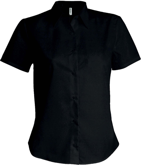 CAMISA DE SENHORA DE MANGA CURTA SUPRA – NÃO PRECISA PASSAR A FERRO-Preto-XS-RAG-Tailors-Fardas-e-Uniformes-Vestuario-Pro