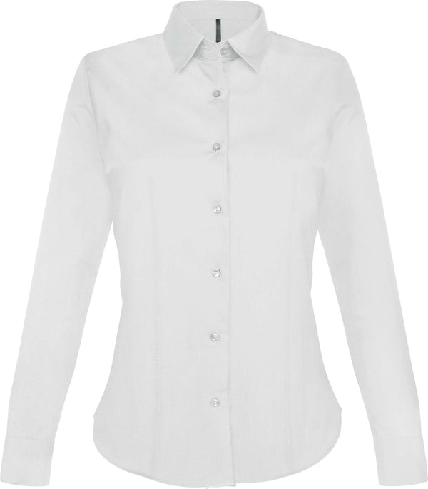 CAMISA DE SENHORA MANGA COMPRIDA COM STRETCH-RAG-Tailors-Fardas-e-Uniformes-Vestuario-Pro