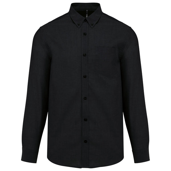CAMISA MANGA COMPRIDA EM OXFORD DE TRATAMENTO FÁCIL-Preto-S-RAG-Tailors-Fardas-e-Uniformes-Vestuario-Pro