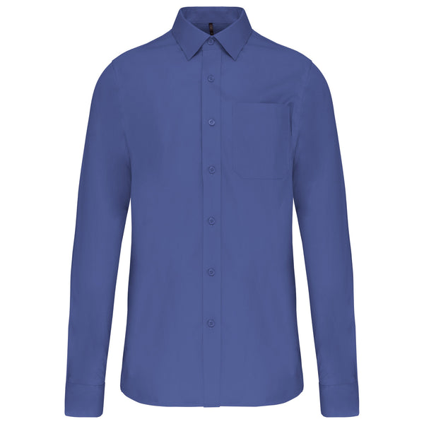 CAMISA MANGA COMPRIDA EM POPELINE DE TRATAMENTO FÁCIL-Azul Cobalto-XS-RAG-Tailors-Fardas-e-Uniformes-Vestuario-Pro