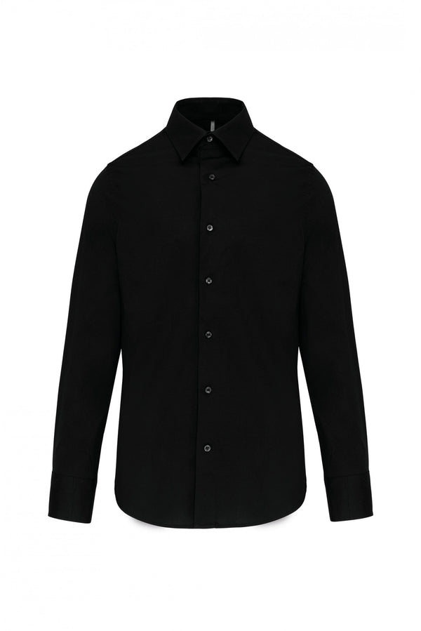 CAMISA MANGA COMPRIDA SUPRA - SEM BOTÕES COLARINHO - NÃO PRECISA PASSAR A FERRO-Preto-XS-RAG-Tailors-Fardas-e-Uniformes-Vestuario-Pro
