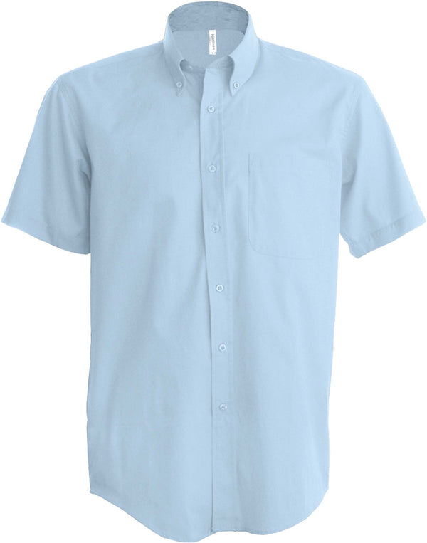 CAMISA MANGA CURTA EM OXFORD DE TRATAMENTO FÁCIL-Oxford Azul-S-RAG-Tailors-Fardas-e-Uniformes-Vestuario-Pro