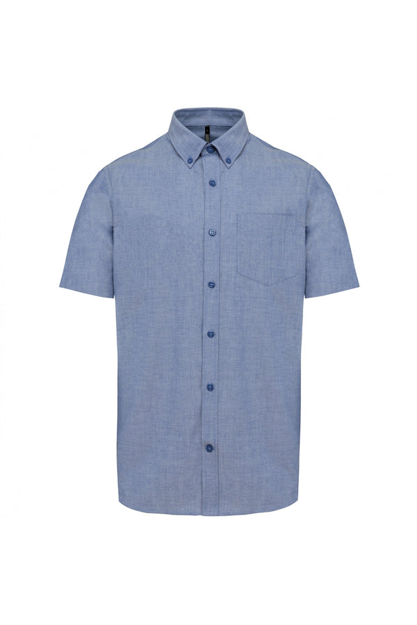 CAMISA MANGA CURTA EM OXFORD DE TRATAMENTO FÁCIL-Azul Cobalto-S-RAG-Tailors-Fardas-e-Uniformes-Vestuario-Pro