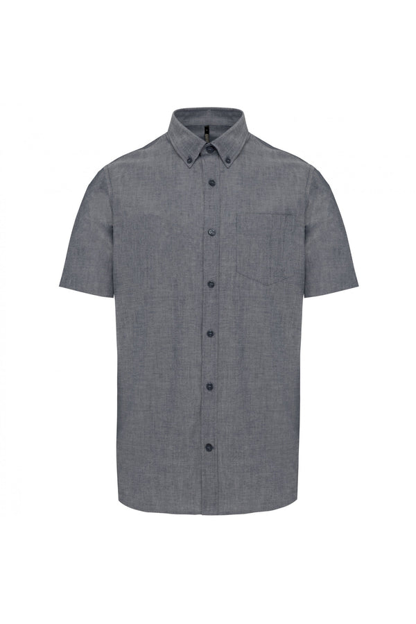 CAMISA MANGA CURTA EM OXFORD DE TRATAMENTO FÁCIL-Marinho-S-RAG-Tailors-Fardas-e-Uniformes-Vestuario-Pro