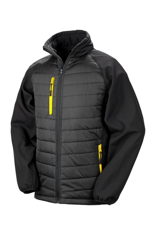 CASACO SOFTSHELL COMPASS em Azul-Preto / Amarelo-M-RAG-Tailors-Fardas-e-Uniformes-Vestuario-Pro