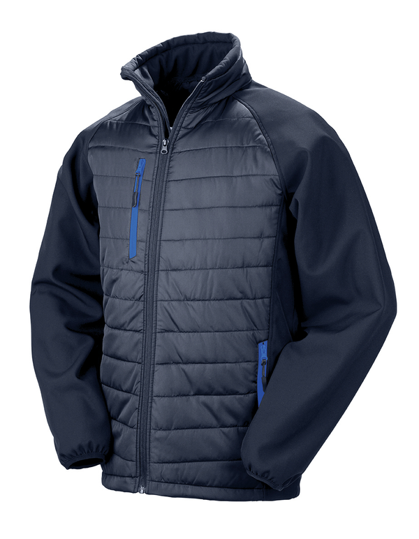 CASACO SOFTSHELL COMPASS em Preto-Azul Marinho / Azul Royal-XL-RAG-Tailors-Fardas-e-Uniformes-Vestuario-Pro