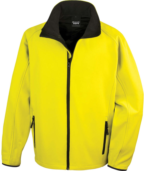 CASACO SOFTSHELL DE HOMEM "PRINTABLE"-Amarelo / Preto-S-RAG-Tailors-Fardas-e-Uniformes-Vestuario-Pro