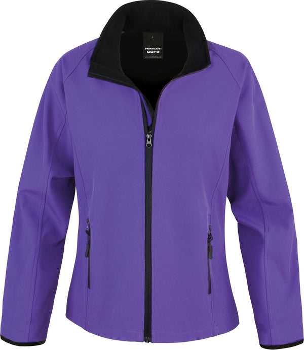 CASACO SOFTSHELL DE SENHORA "PRINTABLE"-Roxo / Preto-XS-RAG-Tailors-Fardas-e-Uniformes-Vestuario-Pro