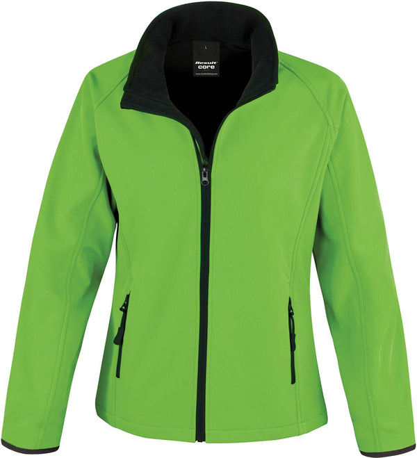 CASACO SOFTSHELL DE SENHORA "PRINTABLE"-Vivid Verde / Preto-XS-RAG-Tailors-Fardas-e-Uniformes-Vestuario-Pro