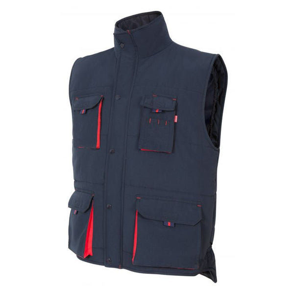 COLETE ACOLCHOADO BICOLOR MULTIBOLSOS-Azul Marinho/Vermelho-S-RAG-Tailors-Fardas-e-Uniformes-Vestuario-Pro