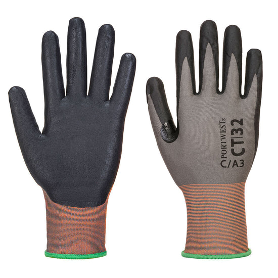 CT300 MR18 Micro luva de corte em nitrilo de espuma-Cinzento/Preto-XS-RAG-Tailors-Fardas-e-Uniformes-Vestuario-Pro