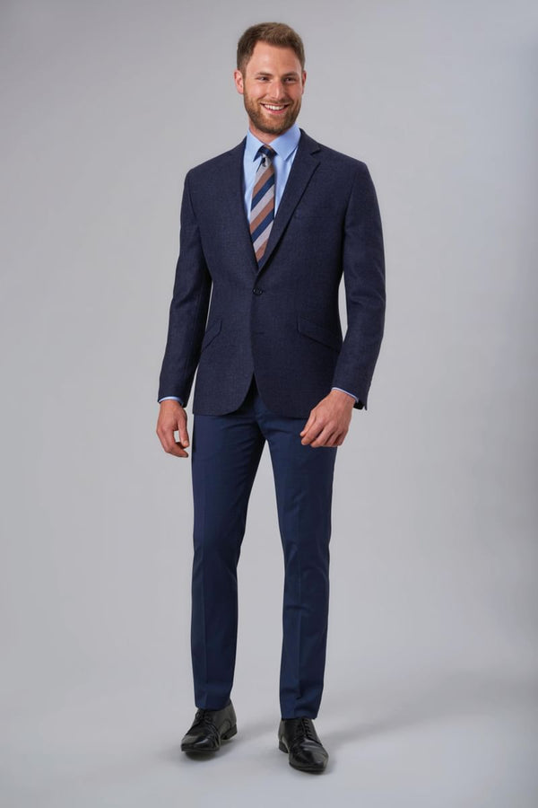 Calça Cassino Check Slim Fit-Navy Check-36 (UK 28)-RAG-Tailors-Fardas-e-Uniformes-Vestuario-Pro