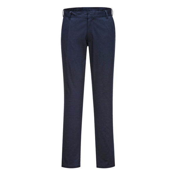 Calça Chino Elástica Slim Fit Senhora-Marinho Escuro-UK6 24" DE36 FR38 EU32-RAG-Tailors-Fardas-e-Uniformes-Vestuario-Pro