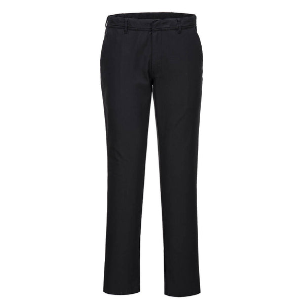 Calça Chino Elástica Slim Fit Senhora-Preto-UK6 24" DE36 FR38 EU32-RAG-Tailors-Fardas-e-Uniformes-Vestuario-Pro