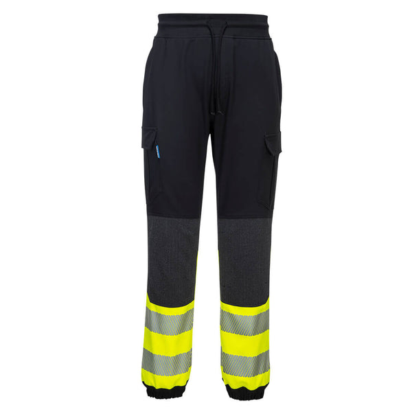Calça Flexível PW3 Hi-Vis Classe 1-Preto/Amarelo-S-RAG-Tailors-Fardas-e-Uniformes-Vestuario-Pro