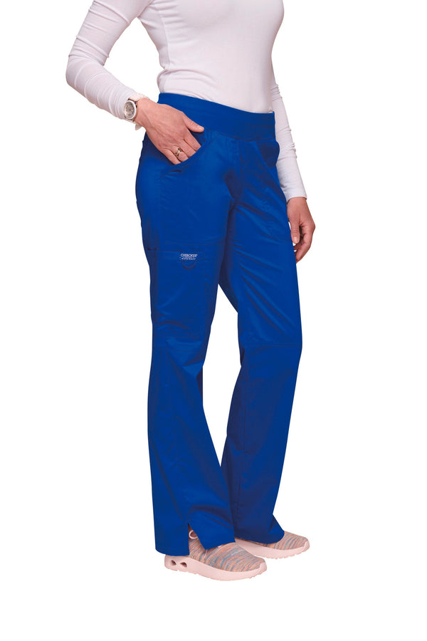 Calça Saúde cargo com cintura média de Senhora Jade-Azul Royal-XXS-RAG-Tailors-Fardas-e-Uniformes-Vestuario-Pro