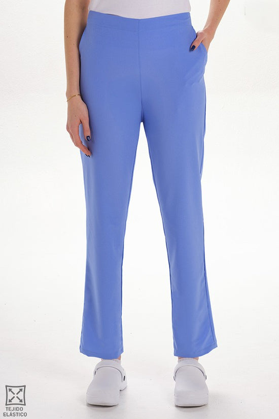 Calça Senhora Martina microfibra ELASTIK 360 - Elástico Cintura-Azul Sky (407)-XS / (SP)-RAG-Tailors-Fardas-e-Uniformes-Vestuario-Pro