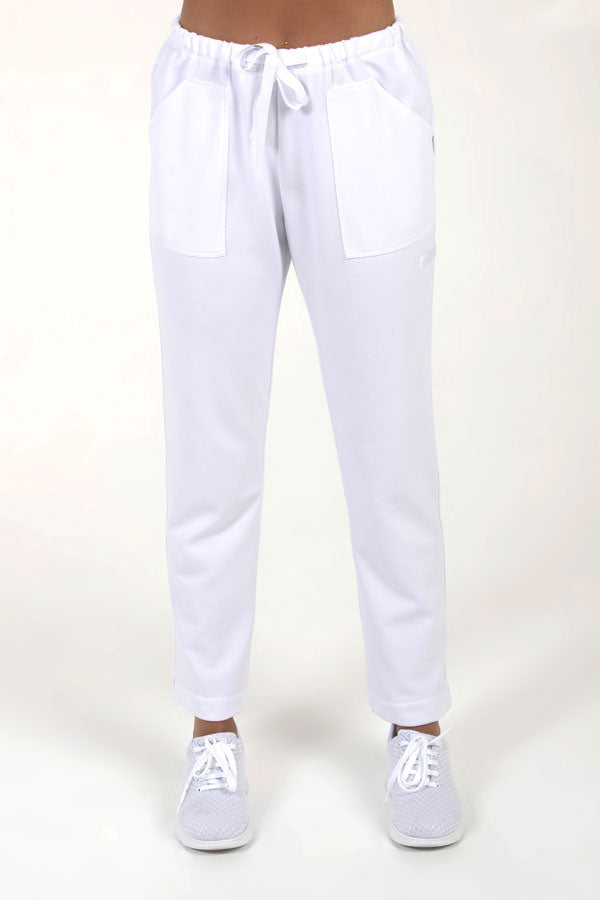 Calça Unisexo Piqué Albania-Branco-XS / (SP)-RAG-Tailors-Fardas-e-Uniformes-Vestuario-Pro