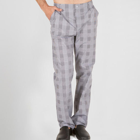 Calça de Cozinha Quadrados-Cinza Claro-36-RAG-Tailors-Fardas-e-Uniformes-Vestuario-Pro