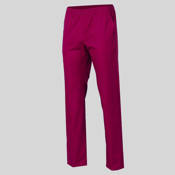 Calça de Sarja Unisex Básica c/ Elástico (Cores 1)-Frambuesa-XS-RAG-Tailors-Fardas-e-Uniformes-Vestuario-Pro