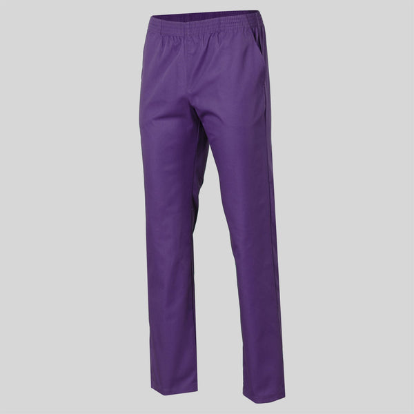 Calça de Sarja Unisex Básica c/ Elástico (Cores 1)-Roxo - 136-XS-RAG-Tailors-Fardas-e-Uniformes-Vestuario-Pro