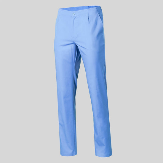 Calça de Sarja Unisex c/ Botão (Cores 1/2)-Azul Celeste - 107-XS-RAG-Tailors-Fardas-e-Uniformes-Vestuario-Pro