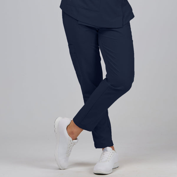 Calça de Senhora com Fecho nos Joelhos-Azul Profundo - 165-XS-RAG-Tailors-Fardas-e-Uniformes-Vestuario-Pro