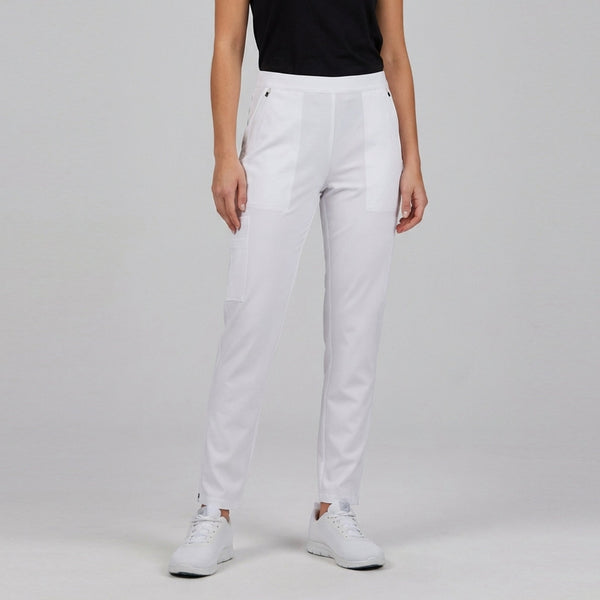 Calça de Senhora com Fecho nos Joelhos-Branco - 101-XS-RAG-Tailors-Fardas-e-Uniformes-Vestuario-Pro