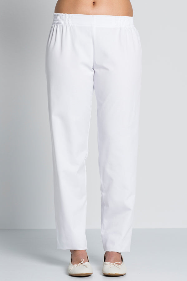 Calça pijama para comércio e estética, cintura plana-Branco - 700-XS / (SP)-RAG-Tailors-Fardas-e-Uniformes-Vestuario-Pro