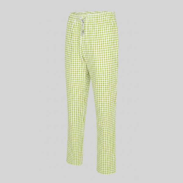 Calças Bâmbula Unissexo com Elástico e Cordão-Vichy Bâmbula Pistáchio - 265-XS-RAG-Tailors-Fardas-e-Uniformes-Vestuario-Pro