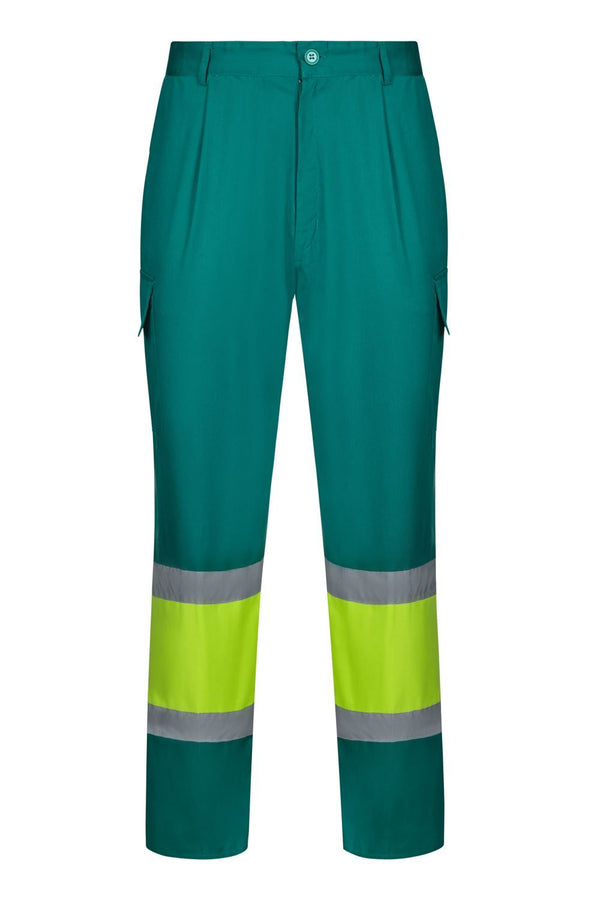 Calças Bicolor Multibolsos de Alta Visibilidade-Verde/amarelo Fluorescente - 02/20-S-RAG-Tailors-Fardas-e-Uniformes-Vestuario-Pro