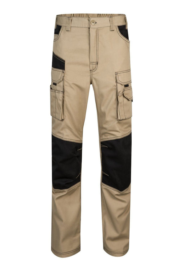Calças Canvas Bicolor Multibolsos-Bege Arena-S-RAG-Tailors-Fardas-e-Uniformes-Vestuario-Pro