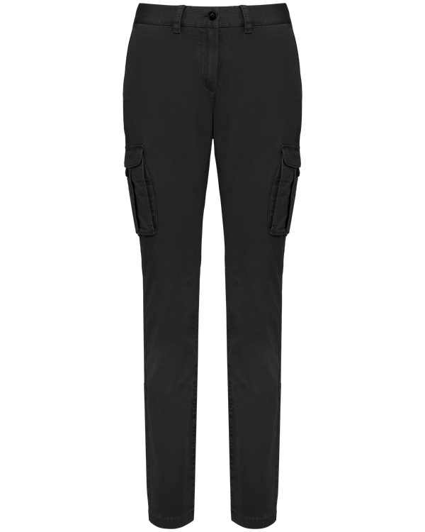 Calças Cargo Eco-responsáveis com Aspecto Lavado de Senhora-Preto Lavado-34 FR-RAG-Tailors-Fardas-e-Uniformes-Vestuario-Pro
