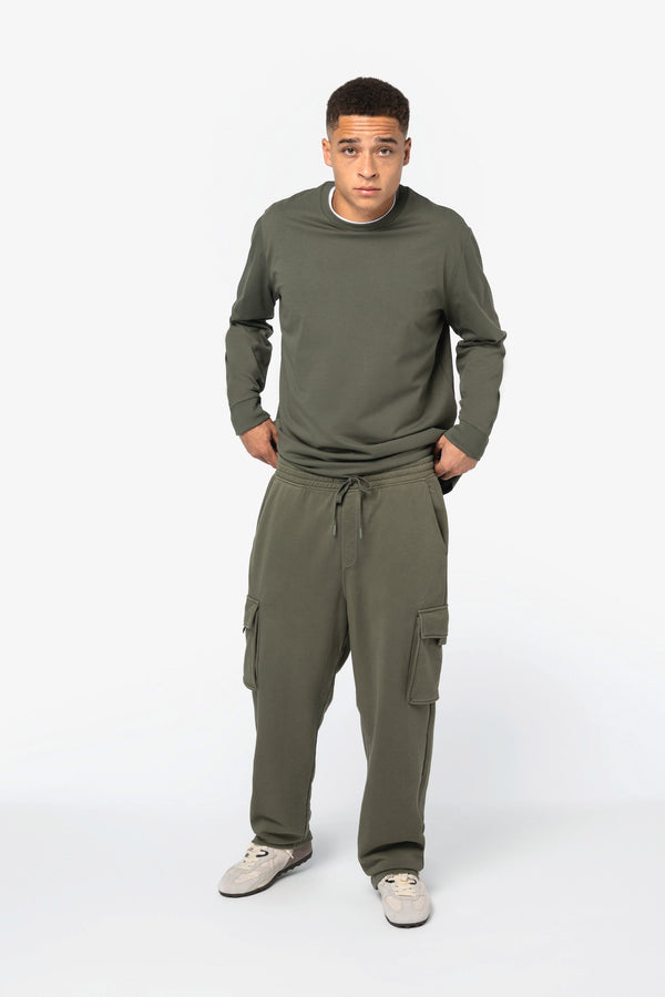 Calças Cargo Eco-responsáveis com Aspeto Lavado French Terry Homem-RAG-Tailors-Fardas-e-Uniformes-Vestuario-Pro
