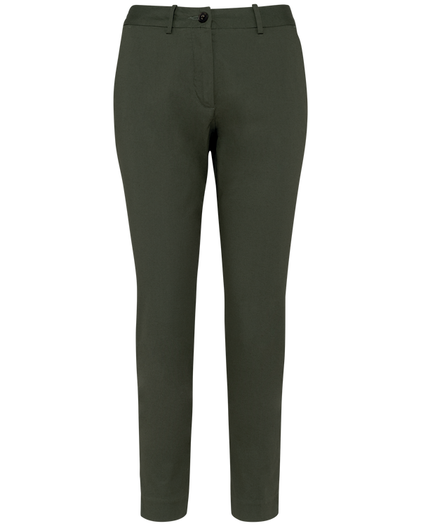 Calças Chino 7/8 Eco-Responsáveis Senhora-Organic Khaki-34-RAG-Tailors-Fardas-e-Uniformes-Vestuario-Pro
